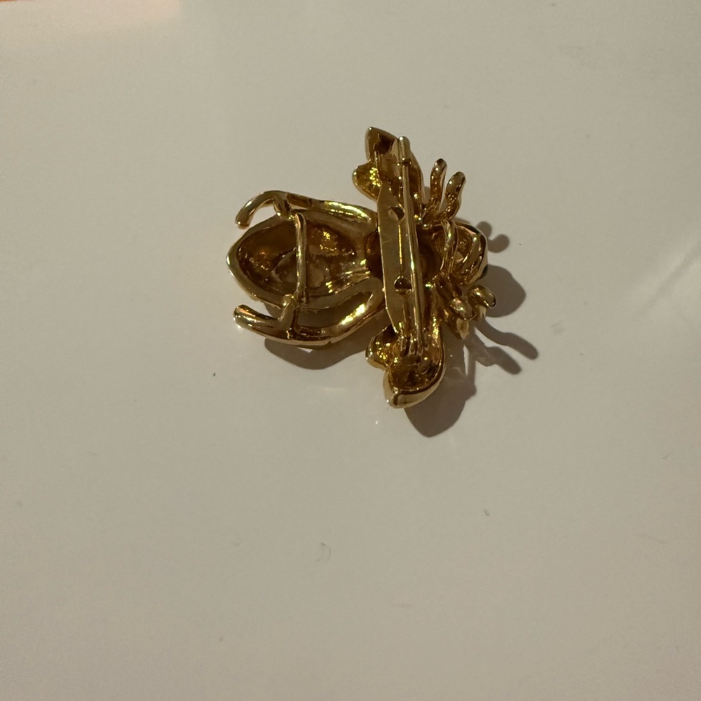 Stella & Dot Gold and Turquoise Bee Brooch - Picture 4 of 5